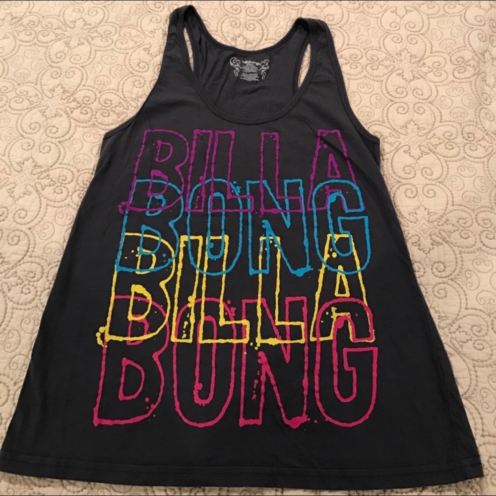 Billabong grey racer back tank